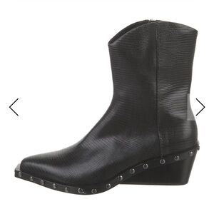 rag & bone black leather studded boots size 11